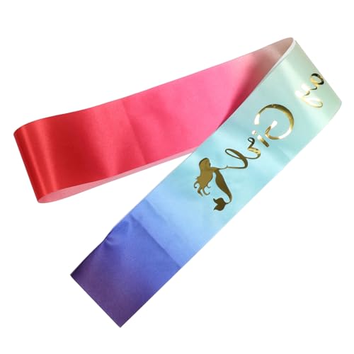 Garneck Farbverlauf Satin Schulterband Für Mädchen Glückliche Geburtstagsfeier Deko Vielseitig Einsetzbar Für Partys Hochzeiten Und Mehr Bequemes Material Passt Zu Jedem Outfit von Garneck