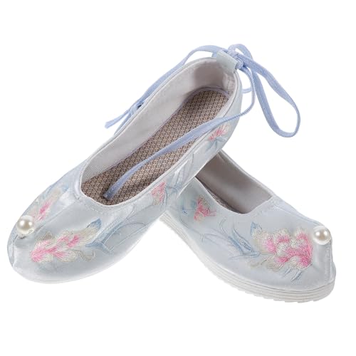 Garneck Chinesische Gestickte Stoffschuhe mit Verstecktem Keilabsatz Atmungsaktiv Bequem und Modisch Hanfu Stil Frühling sommer Retro Design Damen Schuhgröße Hellblau Garneck Chinesische Gestickte Stoffschuhe mit Verstecktem Keilabsatz Atmungsaktiv Bequem und Modisch Hanfu Stil Frühling sommer Retro Design Damen Schuhgröße Hellblau von Garneck