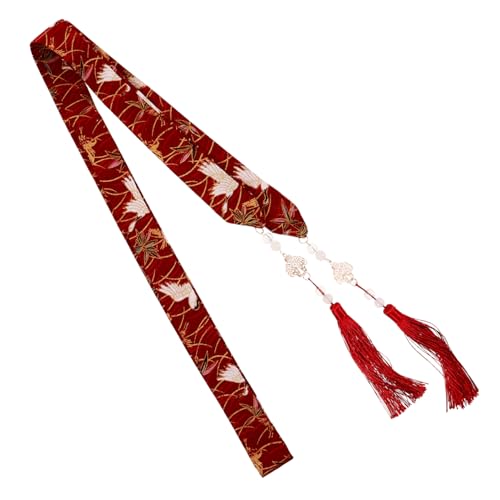Garneck Chinesischer Haarschmuck Langes Haarband mit Quaste Leichter Eleganter Haarschal für Damen Vielseitig für Alltag Hochzeit Reisen Schützt Haare Modisches Retro Accessoire von Garneck