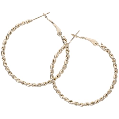 Garneck Chunky Gold Ohrringe für Damen Twisted Hoop Ohrringe Hypoallergen Extravaganter Design Schmuck für Jede Gelegenheit Ausdrucksstarke Ohrstecker von Garneck