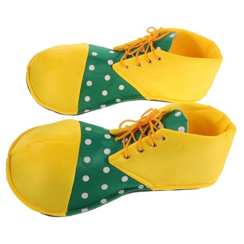 Garneck Clownschuhe für Erwachsene Unisex Mittelgroß Verstellbar Langlebig Bühnenkostüm Zubehör für Karneval Halloween Fasching Party von Garneck