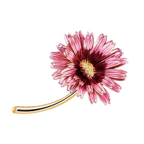 Garneck Damen Blütenbrosche aus Legierung Rosa Blumen Anstecknadel Modischer Blumen lapel clip für Cardigans Schals Kleider Strapazierfähig Leicht zu Tragen Accessoire für Festliche von Garneck