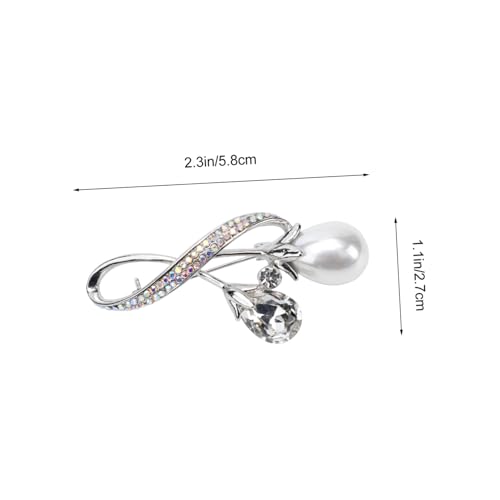 Garneck Damen Brosche mit Funkelnden Strasssteinen Anstecknadel für Kleidungsornament Vielseitiger Schmuck für Formelle und Outfits Stilvolles Accessoire für Kleider Cardigans und Schals von Garneck
