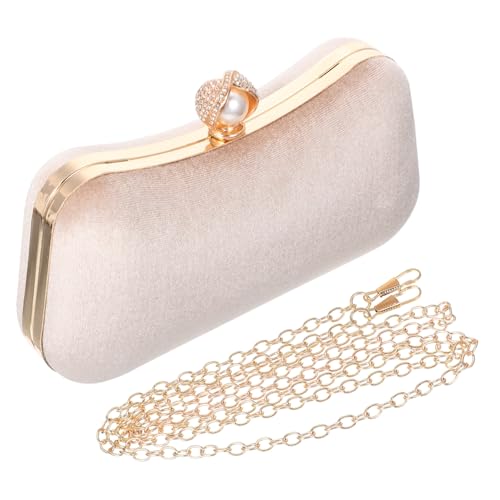 Garneck Damen Clutch Abendtasche mit Perlendekor Leichte Banquet Handtasche für Party Hochzeit und Dinner Feine Verarbeitung Komfortabel und Geräumig Stilvolle Tasche für Besondere von Garneck