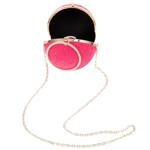 Garneck Damen Clutch Abendtasche mit Rundem Ball Design Kleine Handtasche für Hochzeit und Party Damen Umhängetasche in Leuchtendem Geräumig und Stilvoll von Garneck