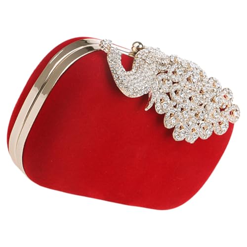 Garneck Damen Clutch Handtasche mit Abnehmbarer Kette Funkelnde Abendtasche für Hochzeit Party Klassisches Samtmaterial Vielseitig als Hand oder Schultertasche für von Garneck
