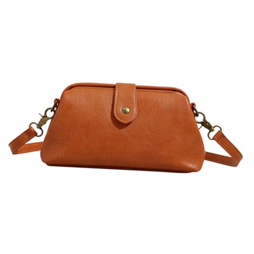 Garneck Damen Crossbody Bag aus Weichem PU Material Vintage Messenger Bag mit Verstellbarem Schultergurt Modische Umhängetasche für Alltag und Besondere Anlässe Braun von Garneck