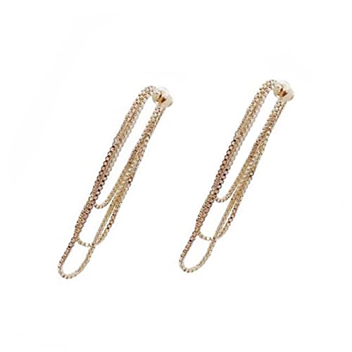 Garneck Damen Drop Ohrhänger mit Mehrschichtiger Ketten Quaste Leichte Lange Dangle Ohrringe für Alltag und Fest Modischer Schmuck für Frauen Hautfreundlich und Elegant von Garneck