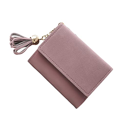 Garneck Damen Geldbörse PU mit Quaste Dreifach Gefaltet Leicht und Kompakt Kartenetui und Münzfach Modisches Portemonnaie für Mädchen Schüler und Frauen für Alltag und Besondere Anlässe von Garneck