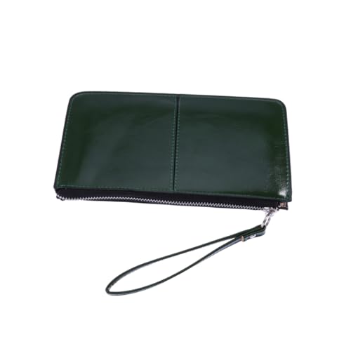 Garneck Damen Geldbörse mit Zipper und Schnalle Große Kapazität Umschlag Tasche aus Hochwertigem Material Handgelenkhalter für Smartphone und Karten Stilvoller Clutch Geldbeutel in von Garneck