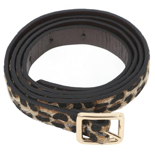 Garneck Damen Gürtel Mit Leopardenmuster Aus PU-Leder - Eleganter Leoprint in Bronze 105 Cm Lang 3 3 Cm Breit Ideal Für Jeans Und Kleider Perfekt Für Jeden Anlass von Garneck