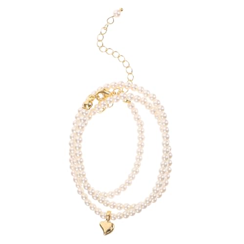 Garneck Damen Halskette mit Glasperlen und Herz Anhänger Stilvolle Abnehmbare Kette für Besondere Anlässe Modisches Schmuckstück für Partys und Alltag Langlebig und Hautfreundlich von Garneck