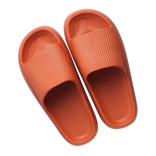 Garneck Damen Massage Hausschuhe mit Rutschfester Sohle Atmungsaktive Badeslipper für Sommer Bad Strand Leichte Pantoffeln mit Komfortabler Polsterung Orange von Garneck