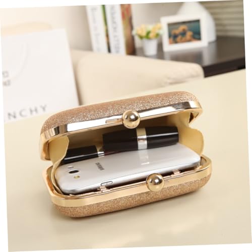 Garneck Damen Mini Chain Handtasche Gold Kleine Abendtasche Schulter Umhängetasche für Hochzeit Party Bankett Dinner Clutch Satchel Messenger Bag von Garneck