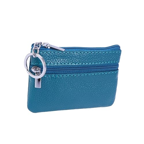 Garneck Damen Münzbörse Echtem Multifunktionale Bus Tasche Reißverschluss Geldbörse Lake als Organizer für Münzen Karten und Kosmetik für Unterwegs von Garneck