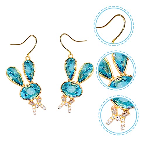 Garneck Damen Ohrringe Bunny Ohrstecker mit Funkelnden Strasssteinen Zierliche Hasen Ohrhänger für Party Festival und Alltag Stilvolle Ohrringe für Damen von Garneck