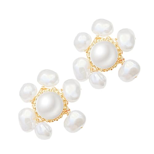 Garneck Damen Ohrstecker mit Perlen Leichter Klassischer Ohrschmuck für Weibliches Accessoire Stilvolle Form Komfortabel für Alltag und Party Geeignet von Garneck