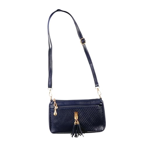Garneck Damen PU Umhängetasche mit Modischem Quasten Design Kleine Quadratische Crossbody Bag in Langlebiges Material Vielseitig für Alltag und Geeignet von Garneck