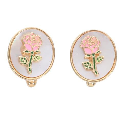Garneck Damen Rosenmuster Manschettenknöpfe Goldfarbene Runde French Cufflinks mit Floralem Design für Hemden Elegante Schmuckaccessoires für Hochzeiten Bankette und Festliche Anlässe von Garneck