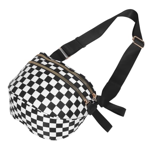 Garneck Damen Schultertasche Kariert Große Kapazität Shell form Lässige Umhängetasche Leicht Robust Für Alltag Shopping Reise Klassisch Neutral von Garneck