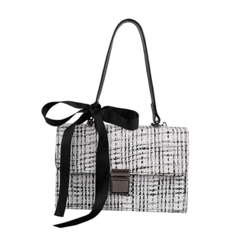 Garneck Damen Schultertasche aus Wollstoff Einseitige Umhängetasche Modische Handtasche für Mädchen Strapazierfähig und Vielseitig für Alltag Reisen Partys und Freizeit Geeignet von Garneck