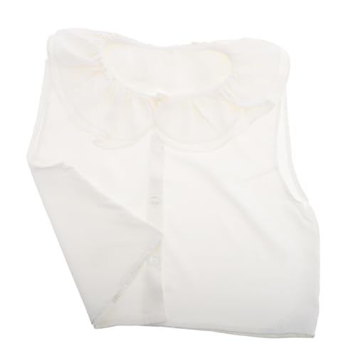 Garneck Damen Strickweste mit Abnehmbarem Rüschenkragen Weicher Falscher Kragen Europäischer Stil Vielseitiges Accessoire für Blusen und Hemden Weiße Garneck Damen Strickweste mit Abnehmbarem Rüschenkragen Weicher Falscher Kragen Europäischer Stil Vielseitiges Accessoire für Blusen und Hemden Weiße von Garneck