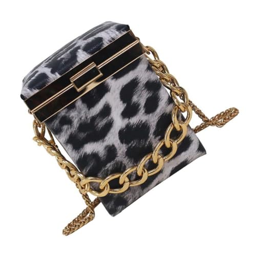 Garneck Damen Umhängetasche Leopard Muster Boxform Leichte Crossbody Bag Modische Schultertasche All match Tasche für Alltag Shopping Freizeit von Garneck