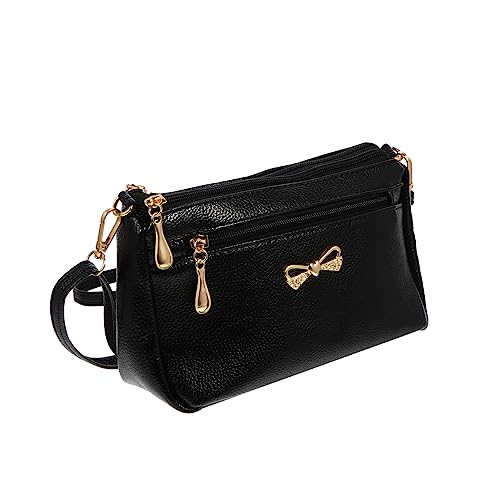 Garneck Damen Umhängetasche mit Schleifendekor Stilvolle Crossbody Tasche aus Hochwertigem Material Praktische Aufbewahrungstasche für Handy und Kosmetik Modisch und Vielseitig für Alltag von Garneck