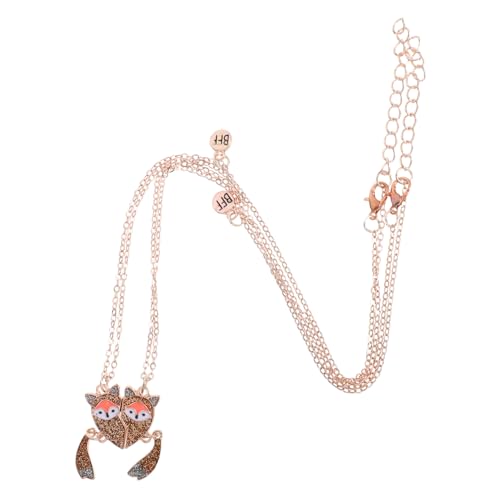 Garneck Damenketten Schmuck Für Kleine Mädchen Kinderkette Für Mädchen Freund Halskette Fuchs Paar Halskette Freundschaftskette Fuchs Herz Haustier Gedenkkette von Garneck