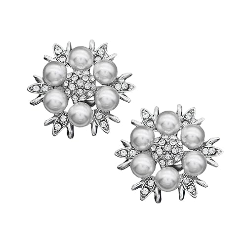 Garneck Dekorative Perlen Strass Schuhschnallen für High Heels Abnehmbare DIY Schmuckclips Hochzeitsschmuck Schuhblumen für Damen von Garneck