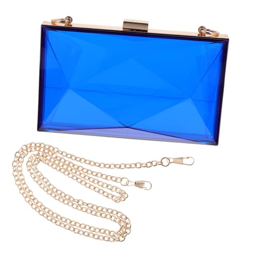 Garneck Diamantförmige Abendtasche Damen Clutch Bag mit Abnehmbarer Schulterkette Transparente Mittlere Handtasche Vielseitige Umhängetasche für Anspruchsvolle Anlässe Modische Clutch für von Garneck