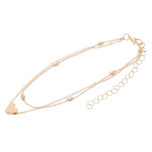 Garneck Doppelschichtige Herz Fußkette für Frauen Elegantes Sandalen Schmuckstück mit Einzigartigem Herzanhänger für Sommer Am Strand und Besondere Anlässe Garneck Doppelschichtige Herz Fußkette für Frauen Elegantes Sandalen Schmuckstück mit Einzigartigem Herzanhänger für Sommer Am Strand und Besondere Anlässe von Garneck