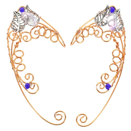 Garneck Earcuffs Damen Handgefertigte Ohrringe Piercing für Frauen Ohrenmanschetten für Verschiedene Outfits Leicht und für Partys und Cosplay von Garneck