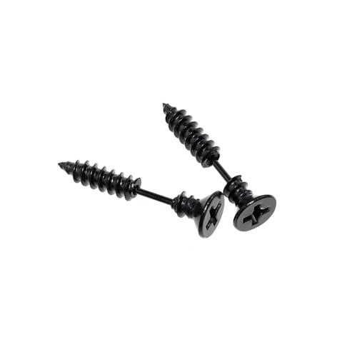 Garneck Edelstahl Ohrstecker Schraubgewinde Punk Hip Hop Stil Unisex Knorpel Ohrschmuck Schwarz Langlebig Modisch Zeitlos von Garneck