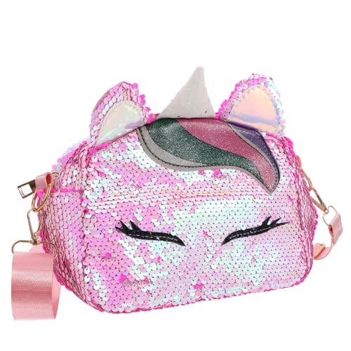 Garneck Einhorn-Form Mini-Handtasche Mit Pailletten Lässige Kette Messenger-umhängetasche Für Mädchen Als Fitness-Tasche Kosmetiktasche Strandtasche Reisetasche Arbeits-Tasche Künstler- von Garneck