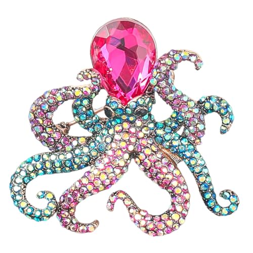 Garneck Einzigartige Octopus Brosche Damen Funkelnde Strass Anstecknadel aus Legierung Vielseitiges Accessoire für Kleidung Schals Hüte Modische Tier Brosche für Frauen Garneck Einzigartige Octopus Brosche Damen Funkelnde Strass Anstecknadel aus Legierung Vielseitiges Accessoire für Kleidung Schals Hüte Modische Tier Brosche für Frauen von Garneck