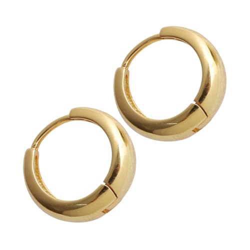 Garneck Elegante Damen Ohrhänger im Vintage stil Minimalistische Creolen in Gold Modische Runde Ohrstecker Leichter Ohrschmuck für Alltag Festtage Geburtstag und Besondere Anlässe von Garneck