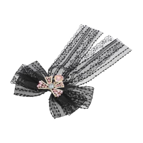 Garneck Elegante Damen Spitze Schleifenbrosche Modische Anstecknadel mit Zartem Bowknot Design Vielseitiges Accessoire für Kleider und Blusen Femininer Look Schwarzes Spitzenmaterial Garneck Elegante Damen Spitze Schleifenbrosche Modische Anstecknadel mit Zartem Bowknot Design Vielseitiges Accessoire für Kleider und Blusen Femininer Look Schwarzes Spitzenmaterial von Garneck