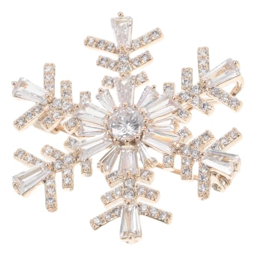 Garneck Elegante Schneeflocken-brosche mit Strassbesatz Unisex Weihnachts-anstecknadel für Hemden Anzüge und Mäntel Modisches Accessoire für Festtage Hochzeiten und Partys von Garneck