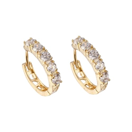 Garneck Elektroplattierte Schmuck Ohrringe für Damen Modische Ohrstecker aus Langlebigem Messing Komfortabel Tragbar als für Geburtstag und Hochzeit von Garneck