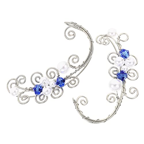 Garneck Elf Ohrmanschetten Ohrringe Clip Filigrane Vintage Ohrhänger für Damen Handgefertigte nicht Piercing Ohrclips Modisches Accessoire für Cosplay und Alltag Perfektes für Frauen und von Garneck