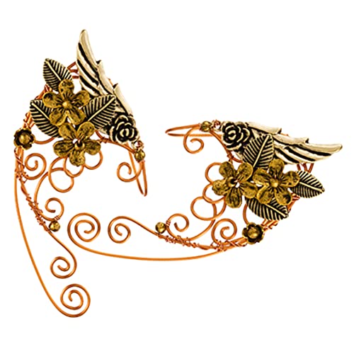 Garneck Elfen Ohrmanschetten Ohrringe Damen Ohrclips Metall Ohrklemme Ohrschmuck für Hochzeiten Party Festival Cosplay Weihnachten von Garneck