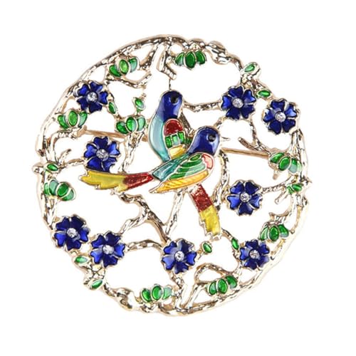 Garneck Emaille Brosche mit Zwei Vögeln und Blumen Tier Brosche für Kleidung Taschen und Accessoires Perfektes für Besondere Anlässe Wie Muttertag Hochzeit Geburtstag Weihnachten und von Garneck