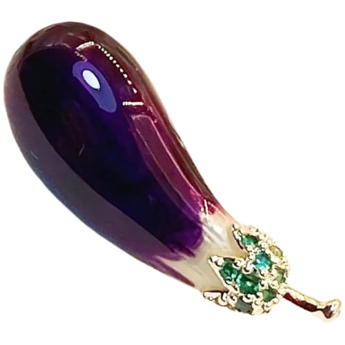 Garneck Emaillierte Auberginen brosche Anstecknadel für Damen Modisches Kostümschmuck accessoire Sicherer Clip für Kleidung Dekorativer Anstecker für Pullover Jacken und Schals Garneck Emaillierte Auberginen brosche Anstecknadel für Damen Modisches Kostümschmuck accessoire Sicherer Clip für Kleidung Dekorativer Anstecker für Pullover Jacken und Schals von Garneck
