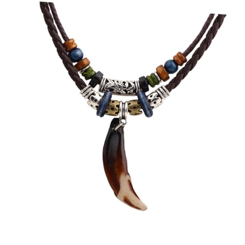 Garneck Ethnische Damen Halskette mit Kreativem Anhänger Leichte Legierungskette Modisches Schmuckstück für Pullover Vielseitig für Alltag und Festliche Anlässe Geeignet von Garneck