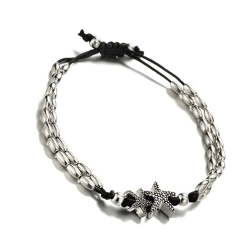 Garneck Fußkettchen Für Frauen Mit Anhänger Im Ethnischen Retro-Stil Stern Form Leichtgewichtig Für Strand Und Alltag Zu Kleidung Und Röcken Kombinierbar von Garneck