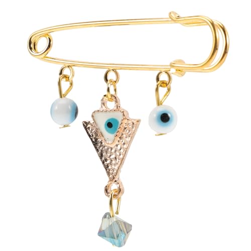 Garneck Evil Eye Brosche Schmuck Damen Vintage Retro Anstecknadel für Pullover Schal Jacke Mantel Modisches Accessoire mit Blauem Auge Geeignet für Besondere Anlässe und Alltag von Garneck