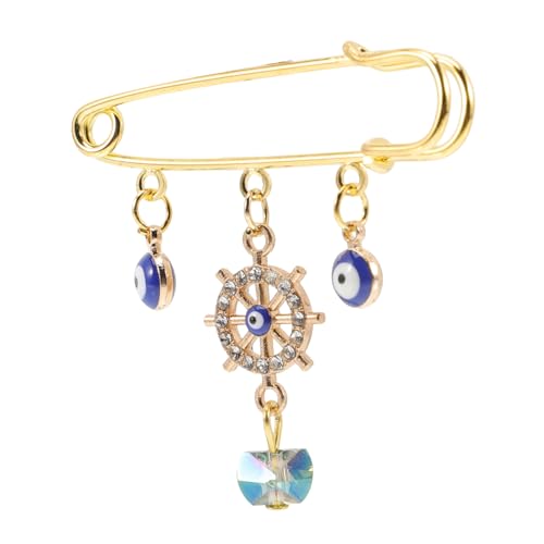 Garneck Evil Eye Brosche für Damen und Herren Vintage Anstecknadel für Hochzeiten Partys und Festivals mit Blauen Augen Stilvolles Accessoire für Besondere Anlässe von Garneck