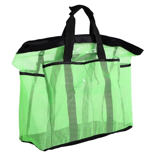 Garneck Extra Large Mesh Beach Bag mit Reißverschluss Sanddicht und Schnelltrocknend Vielseitiger Damen Reise Duschorganizer mit Verstärkten Trägern für Strand Camping und Familienurlaub von Garneck