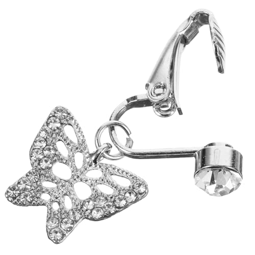 Garneck Fake Bauchnabelring Damen Clip Bauchnabelpiercing Frei von Durchstoßen Stabiler Nicht Piercing Bauchschmuck Modischer Körperschmuck Party Strand Zubehör von Garneck